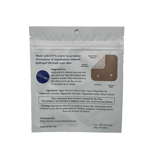 ALL NATURAL Hot Flash Relief Patch (Hormone Free)